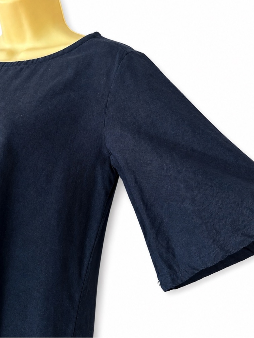 Emma Knudsen Lauren Dress Navy Linen Blend Ruffle Hem Oversized XXS (XS-Sm) - Picture 5 of 11